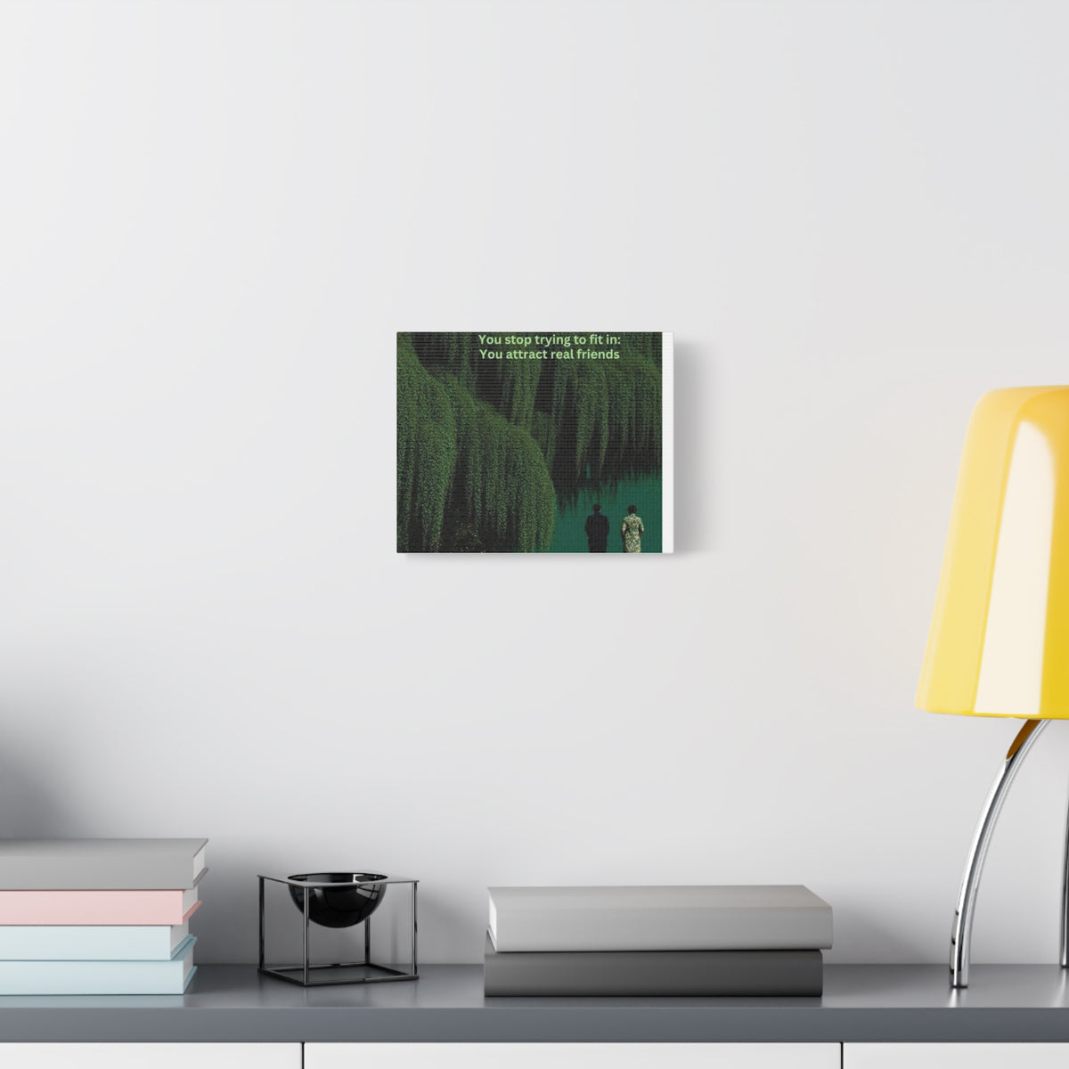 Inspirational Canvas Art – "You Stop Trying to Fit In: You Attract Real Friends"