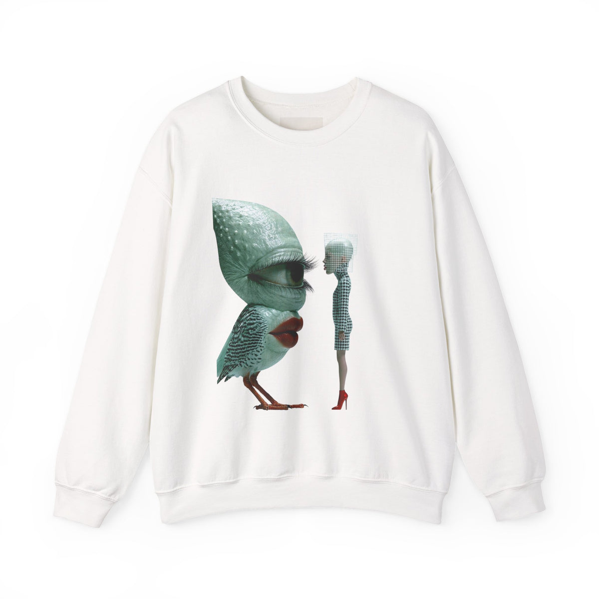 Surreal Bird & Woman Graphic Sweatshirt
