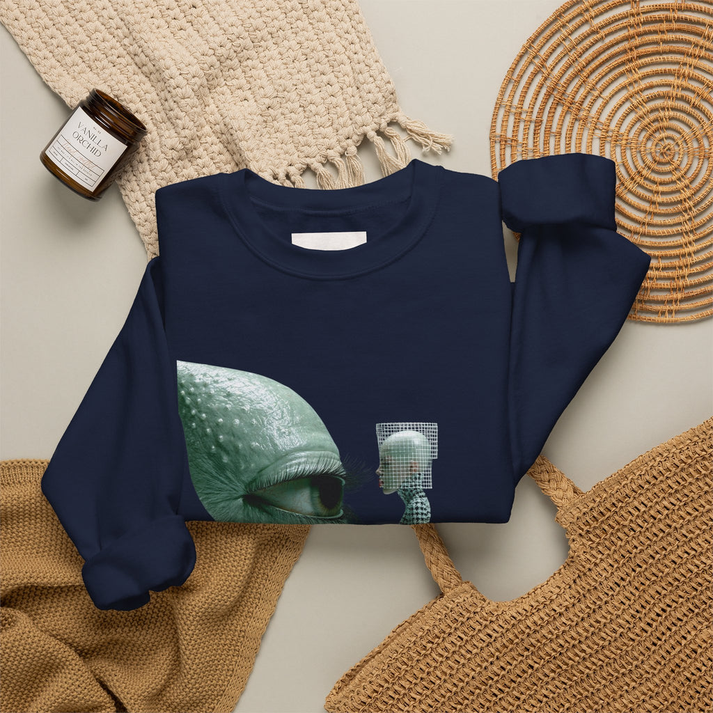 Surreal Bird & Woman Graphic Sweatshirt