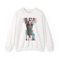 Crewneck Sweatshirt — Surreal Doll in Floral Throne Art