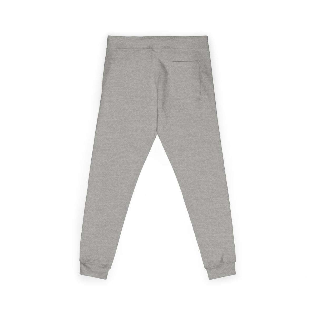 Embroidered QR Code Sweatpants — White Fleece Joggers