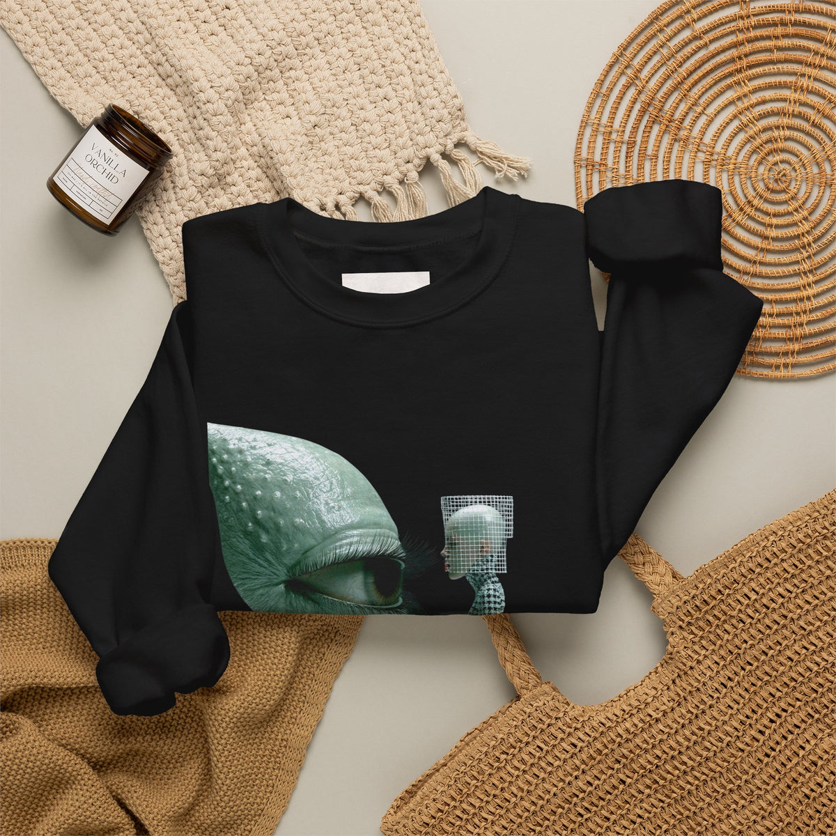 Surreal Bird & Woman Graphic Sweatshirt