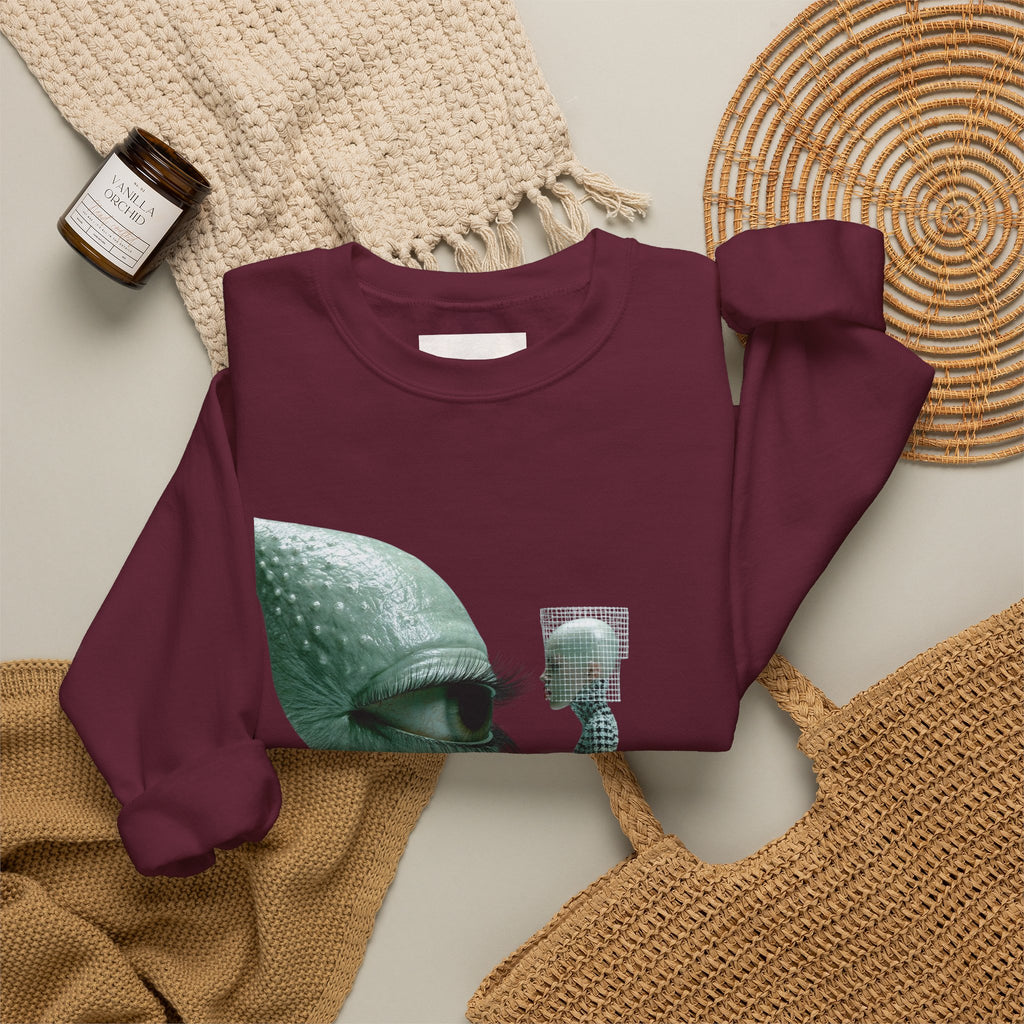 Surreal Bird & Woman Graphic Sweatshirt