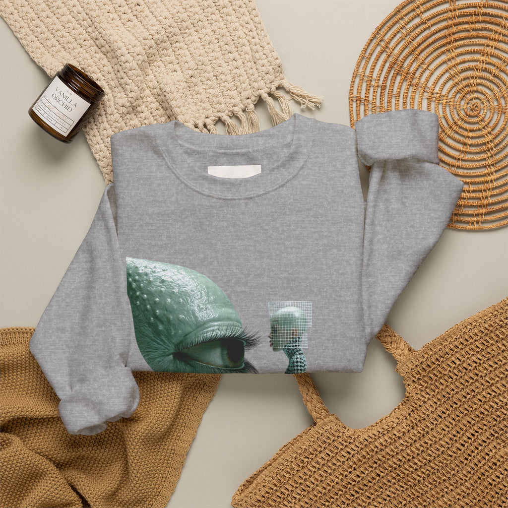 Surreal Bird & Woman Graphic Sweatshirt