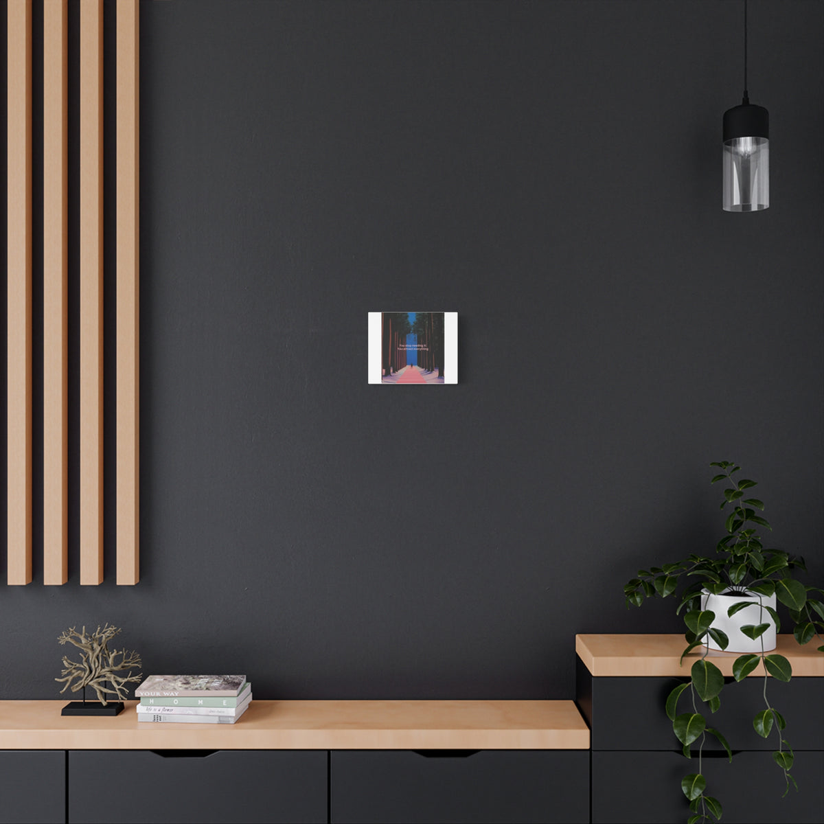 Inspirational Forest Path Canvas — "You stop needing it: You attract everything" Matte Stretched Wall Art