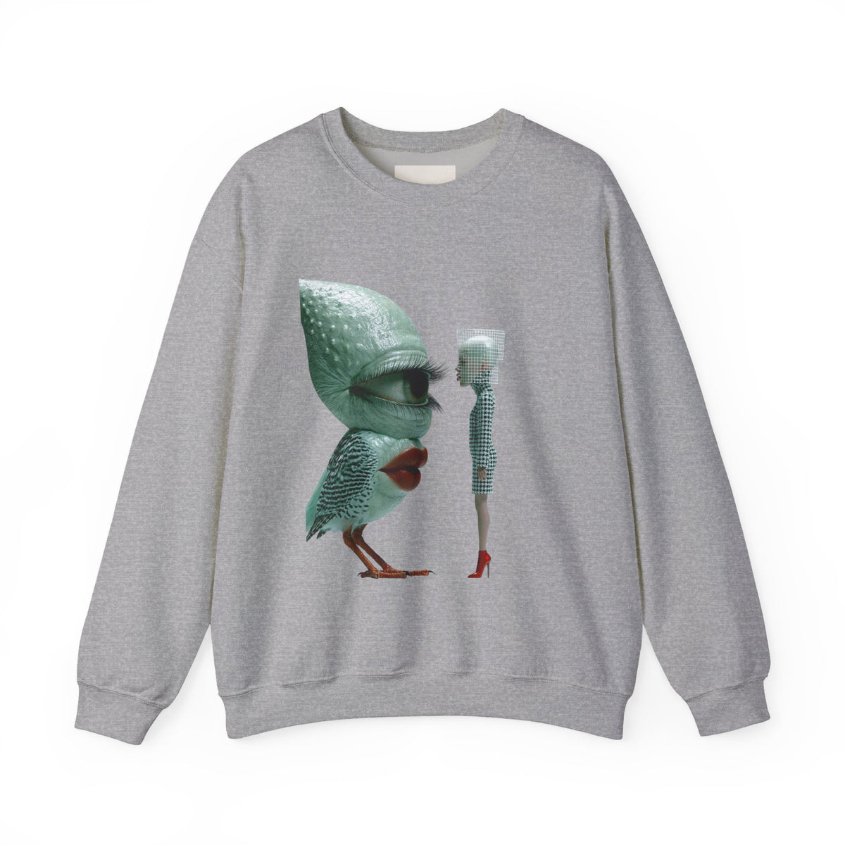 Surreal Bird & Woman Graphic Sweatshirt