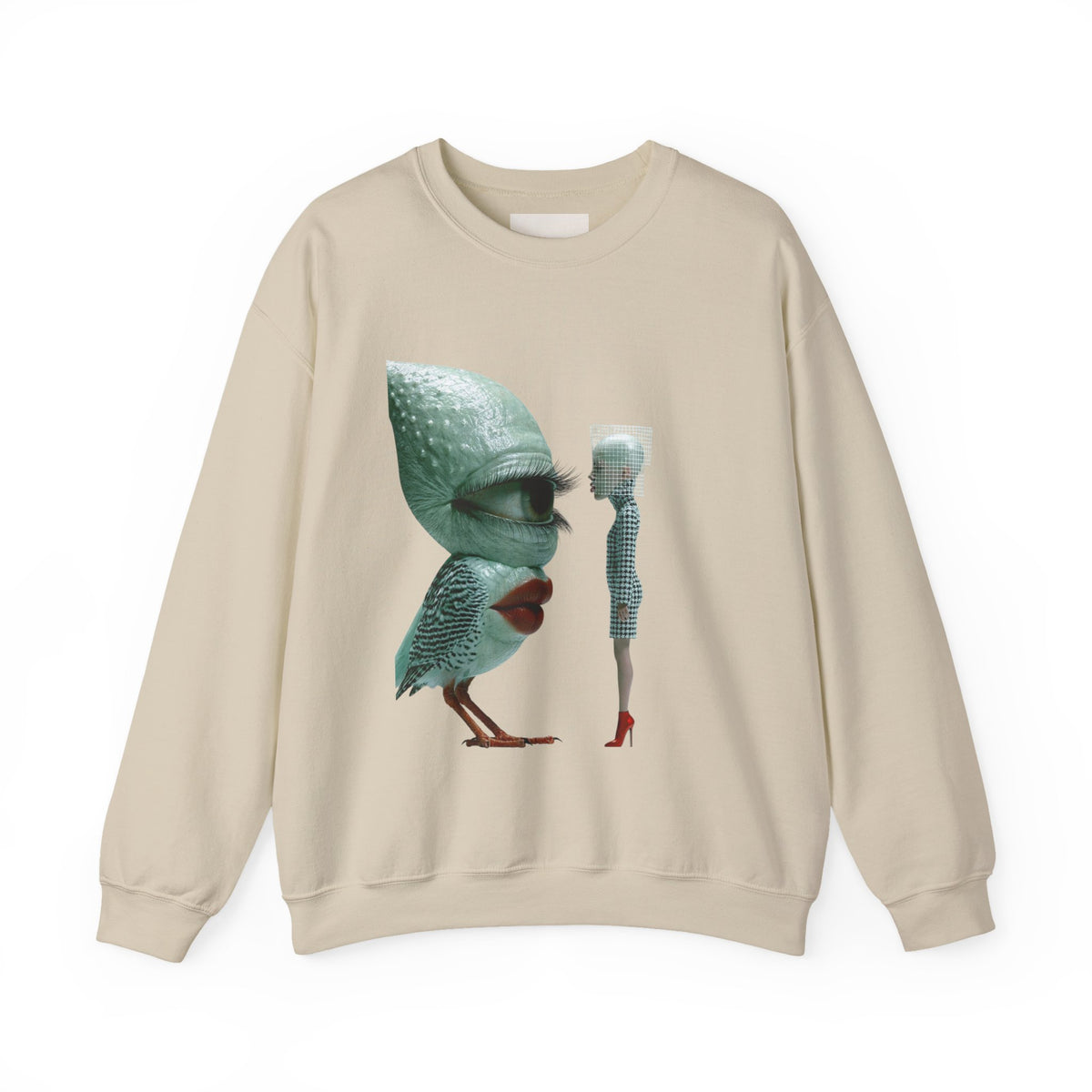Surreal Bird & Woman Graphic Sweatshirt