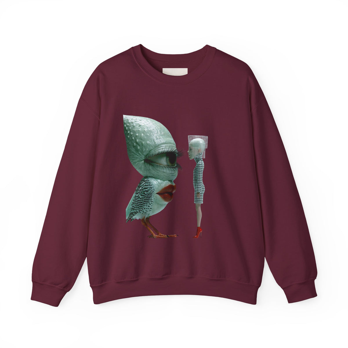 Surreal Bird & Woman Graphic Sweatshirt