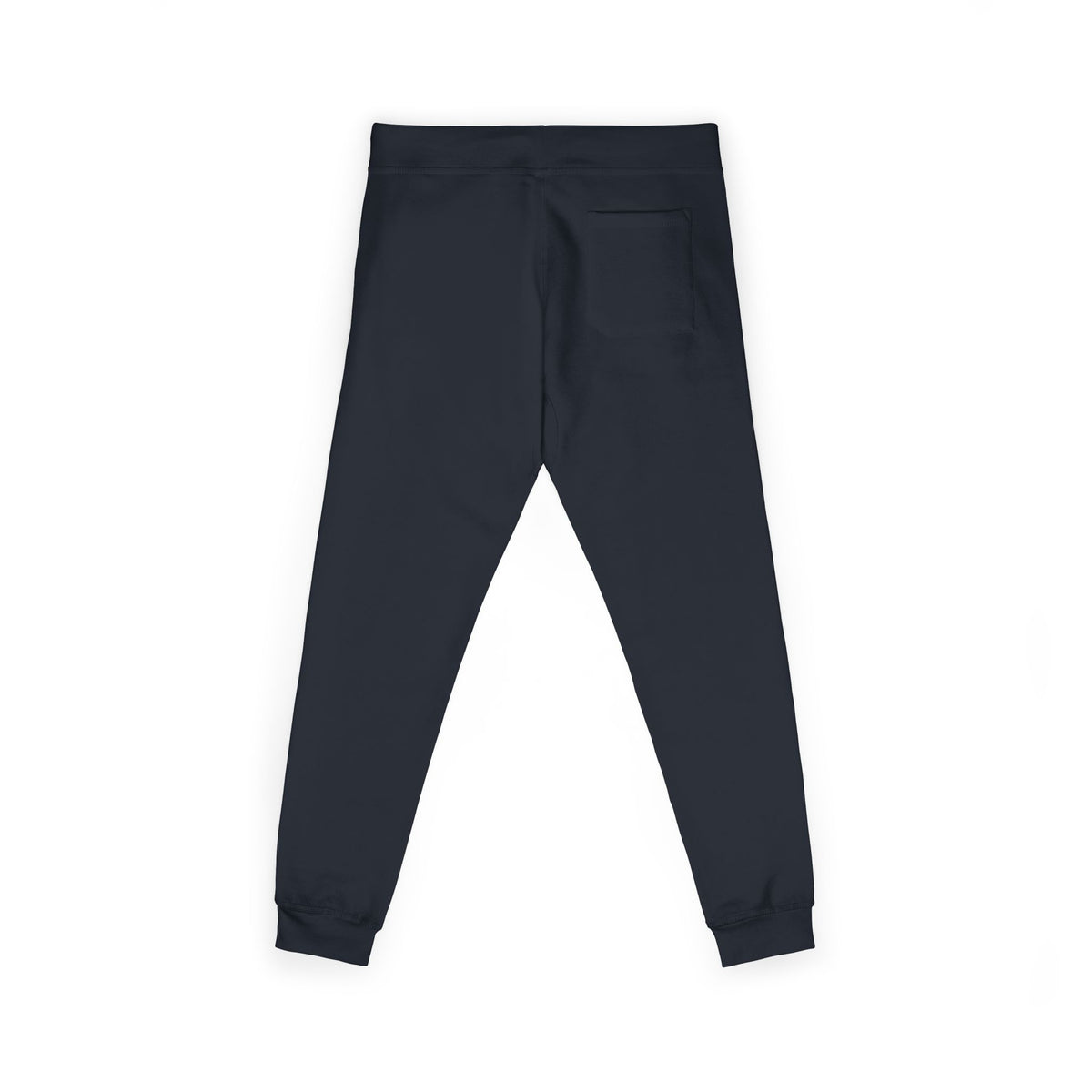 Embroidered QR Code Sweatpants — White Fleece Joggers