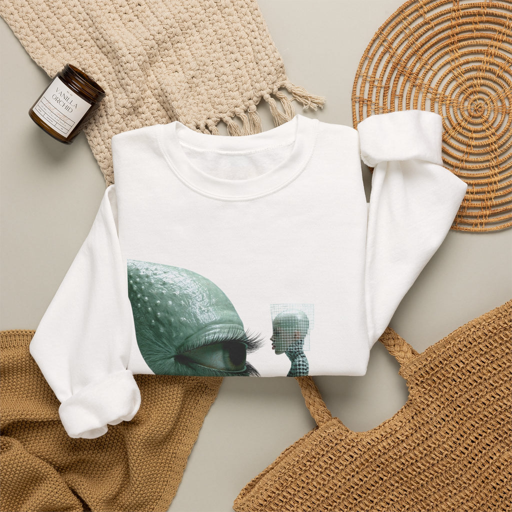 Surreal Bird & Woman Graphic Sweatshirt