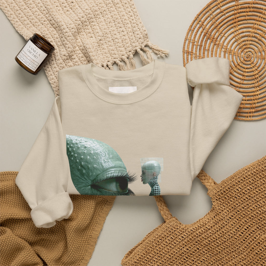 Surreal Bird & Woman Graphic Sweatshirt