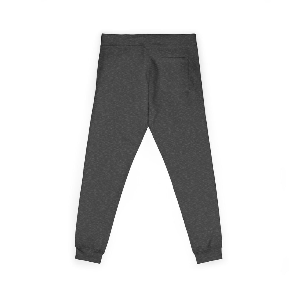 Embroidered QR Code Sweatpants — White Fleece Joggers