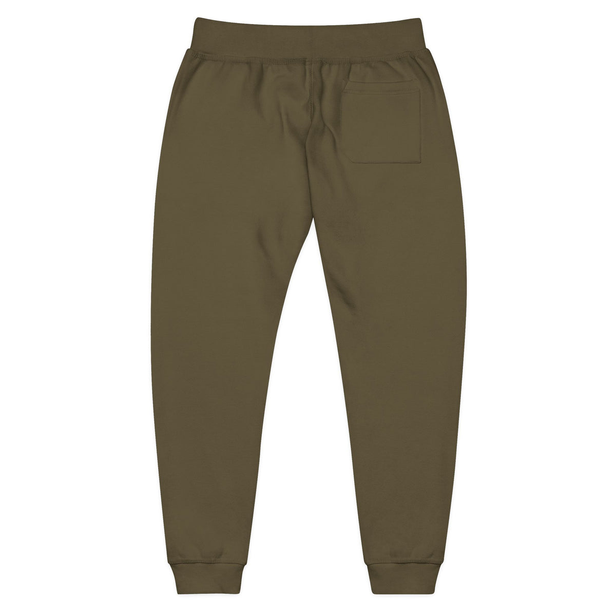 Embroidered QR Code Sweatpants — White Fleece Joggers