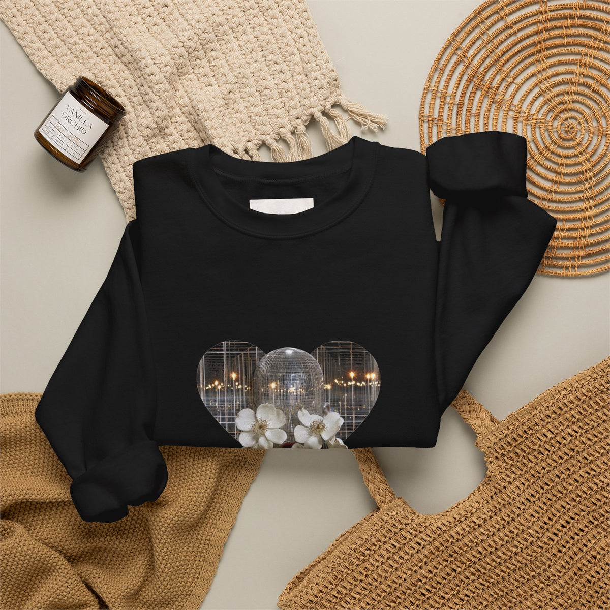 Floral Silhouette Crewneck Sweatshirt