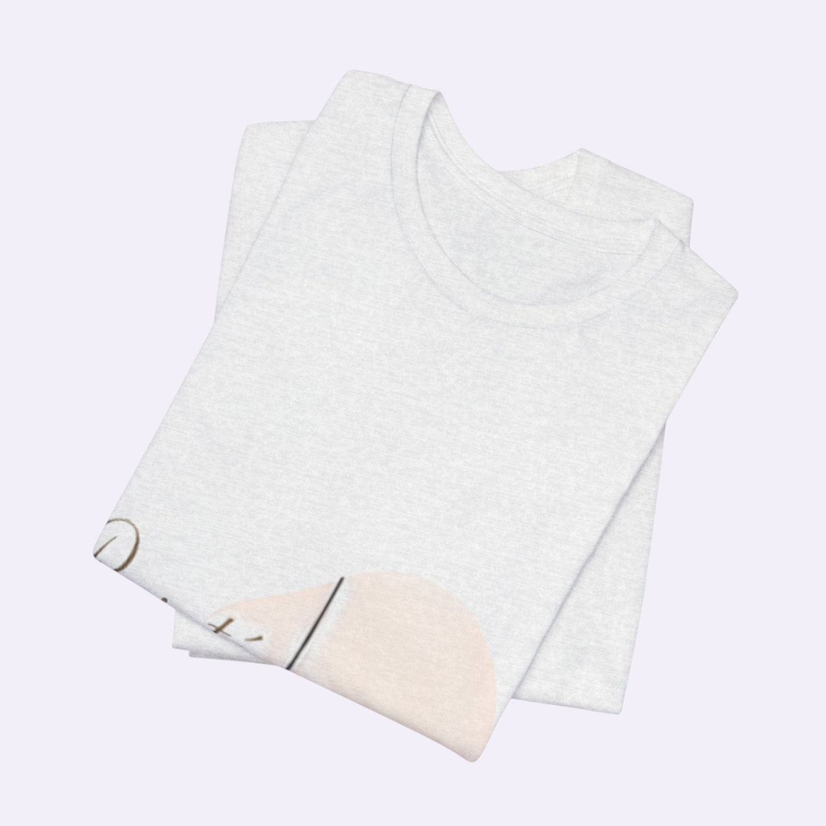 PURETE folded white unisex jersey short sleeve crew neck t-shirt with a minimalist graphic print