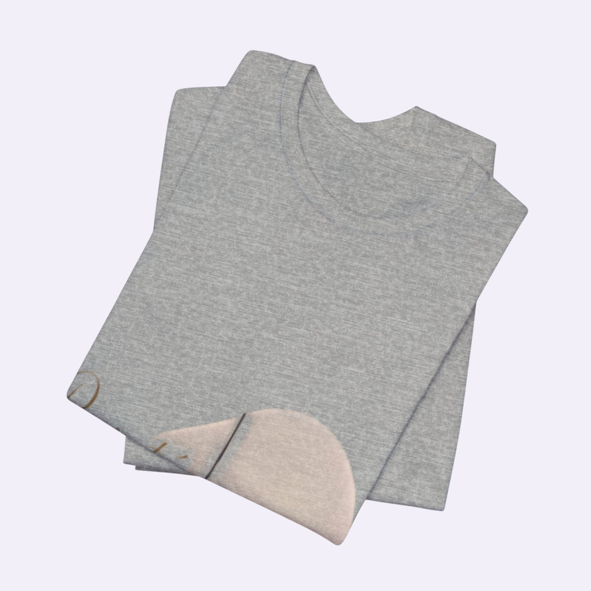 PURETE grey heather unisex jersey short sleeve crew neck t-shirt folded neatly on a light background