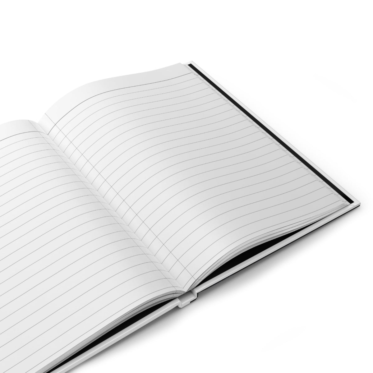 PURETE open hardcover journal with 150 lined pages and a clean white interior layout for daily writing.