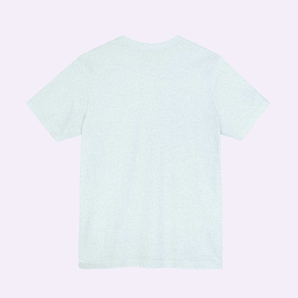 PURETE unisex jersey short sleeve tee in light grey heather, featuring a classic crew neck and soft cotton fabric.