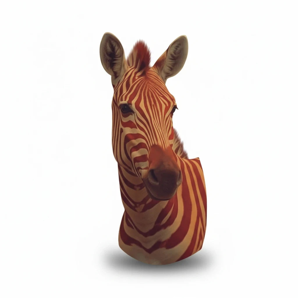 PURETE hardcover journal featuring a unique orange and white zebra print design with a smooth matte finish.